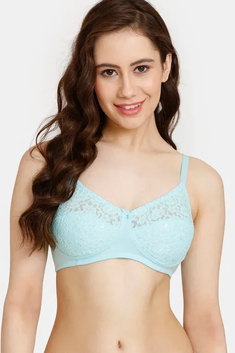 Buy Rosaline Single Layered Non Wired 3/4Th Coverage Lace Bra