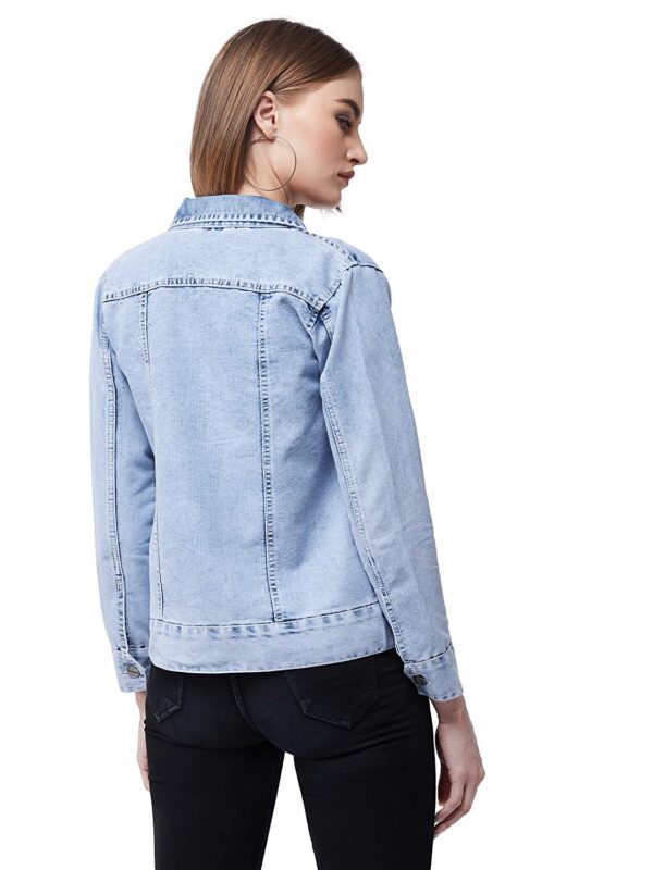 Full Sleeves Solid Buttoned Denim Jacket